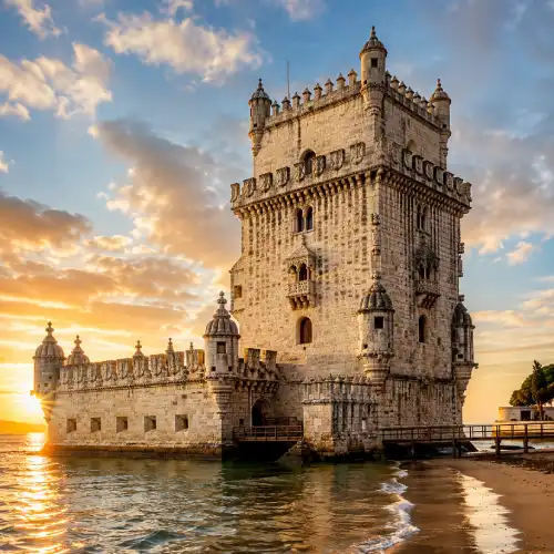 Torre de Belém am Tejo in Lissabon